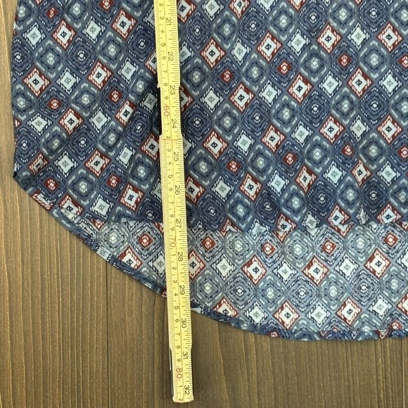 Eddie Bauer Tunic Top Women's‎ Size XL Blue Geometric Boho Rayon Print - Picture 16 of 16